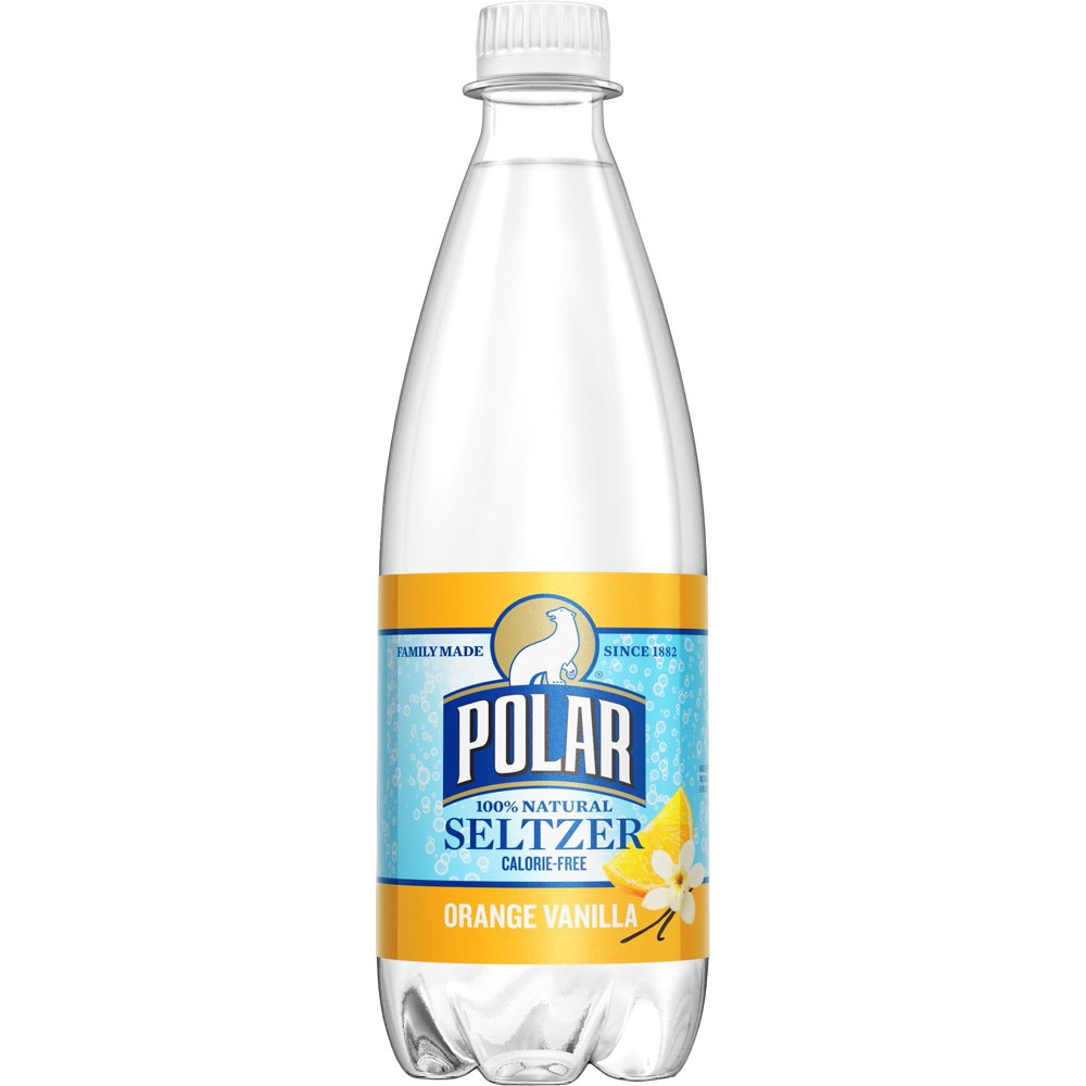 Polar Seltzer Water, Orange Vanilla, 20 Fl Oz, 24 Ct