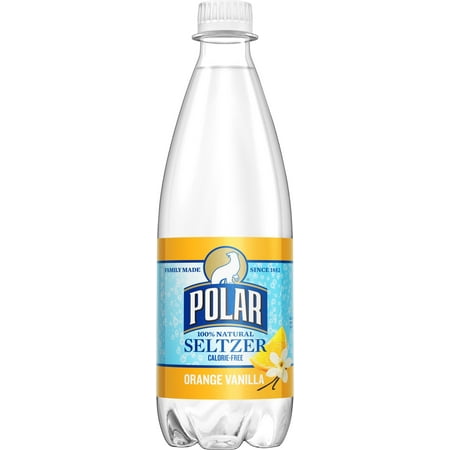 Polar Seltzer Water, Orange Vanilla, 20 Fl Oz, 24