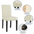 thumbnail image 6 of Subrtex Faux Leather Indoor Dining Chair Set of 4, Modern Mid-Century Chairs for Home, Ivory, 6 of 8