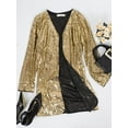 thumbnail image 5 of Women's Open Front Sequin Coat Las Vegas Blazer Party Club Cocktail Jacket Outerwear, 5 of 7