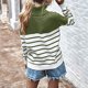 thumbnail image 5 of Pntutb suéter a rayas de cuello alto de otoño e invierno para mujer Pntutb Pntutb-2307, 5 of 9