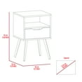 thumbnail image 5 of Newboti Furniture Haverson 1-Drawer 1-Shelf Nightstand White and Light Oak 25447, 5 of 7