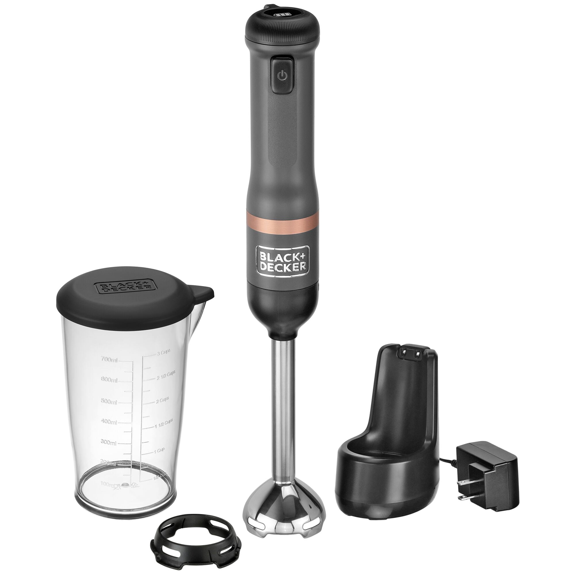 Black And Decker Kitchen Wand Cordless Immersion Blender Grey