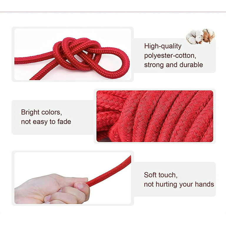 33 Feet Soft Cotton Rope Craft Supplies Soft Rope Multipurpose Use Soft  Rope 10m Durable and Strong All Purpose Twine Cord Rope String Thread Shiny