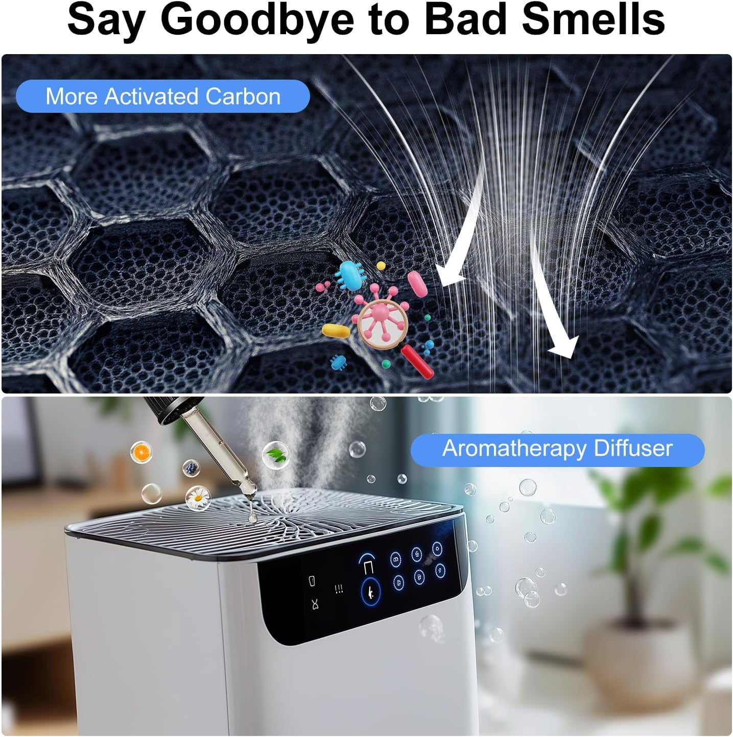 1 Pack KJ190L Replacement Filter,Compatible with MOOKA KJ190L Pet Air Purifier,Suitable for Large Room with 2000 Ft², 1 H13 True HEPA Filters & 1 Washable Pre-Filters for Pet-raising family