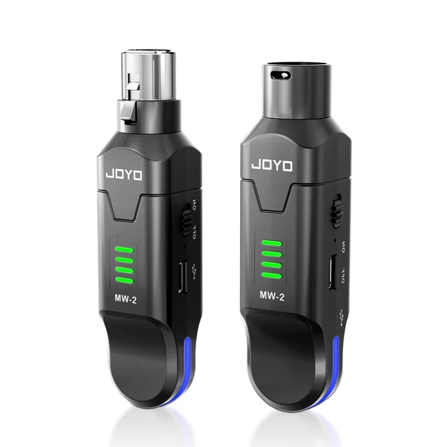 Sistema de micrófono inalámbrico JOYO MW-2 XLR de 4 canales de 2,4 GHz