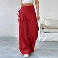 thumbnail image 3 of Women's high-waisted loose-fitting business casual work pants, long straight-leg suit pants, formal trousers, 3 of 9