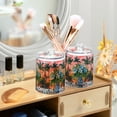 thumbnail image 3 of Yayeee 2 Pack Qtip Holder Bathroom Cotton Swab Canister with Lid Clear Dispenser Set, Blue Flowers, 3 of 6