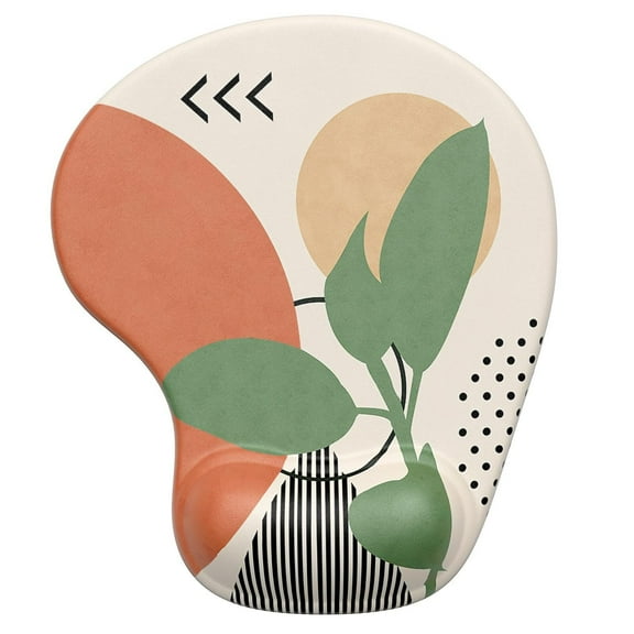 Ergonomic Mouse Pad with Wrist Rest Support, Gel Mouse Pads with Non-Slip PU Base, Pain Relief Memory Foam Computer Mat, Cute Office Supplies Desk Decro Accessories, Pink