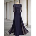thumbnail image 4 of Vestido Geforsp Dusty Rose con mangas 3/4 para madre del novio, 4 of 8