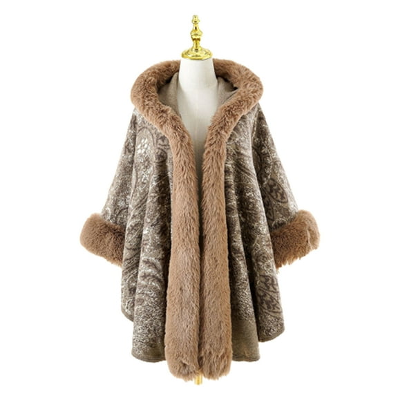 Yokua Retro Shawl Tassel Cape Coat Bat Sleeve Cardigan Women Autumn Winter Outwear