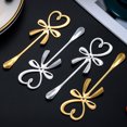 thumbnail image 2 of tredstone Bow Knot Heart Shaped Mini Spoons Sturdy And Durable Exquisite Workmanship Stainless Steel Spoon Silver, 2 of 6