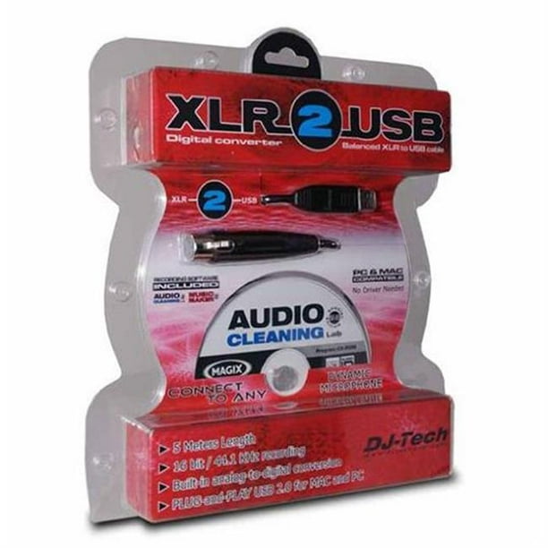 FIRST AUDIO MANUFACTURING XLR2USB 5 Mètres Plug-and-Play XLR à Câble USB pour l'Enregistrement