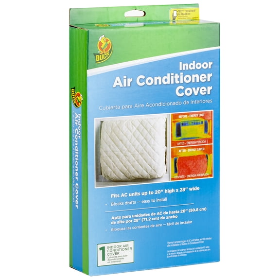 Duck Brand Indoor Air Conditioner Fabric Cover - White, 20 in. x 28 in.