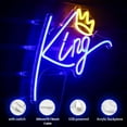thumbnail image 4 of Lapalife King LED Neon Sign Light with On/Off Switch Home Decoration Neon Sign for Kids Game Room Party Birthday Decor Christmas Gift, 4 of 6