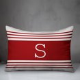 thumbnail image 3 of Creative Products Red Farmhouse Stripes Monogram 14x20 Spun Poly Pillow, 3 of 3