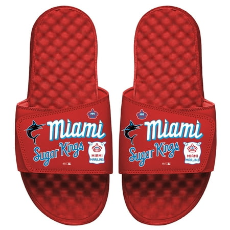 

Youth ISlide Red Miami Marlins 2021 City Connect Team Slide Sandals
