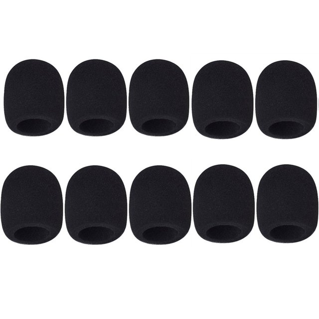 Mosiee 10 Pcs Protecteur de Microphone Casque Mousse Pare-Brise Mousse Capuchon Protecteur pour Réunion
