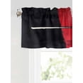 thumbnail image 6 of Valances for Windows Red Black Brush Rod Pocket Cafe Window Treatments Valance Curtains for Kitchen Bathroom Laundry Basement Windows 60"x18", 6 of 9