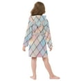 thumbnail image 7 of FORMRS Niños Bathrobe Unisex Hooded Robe Soft Plush Pajamas Sleepwear, Size 7-9T, Orange Art Pattern, 7 of 7