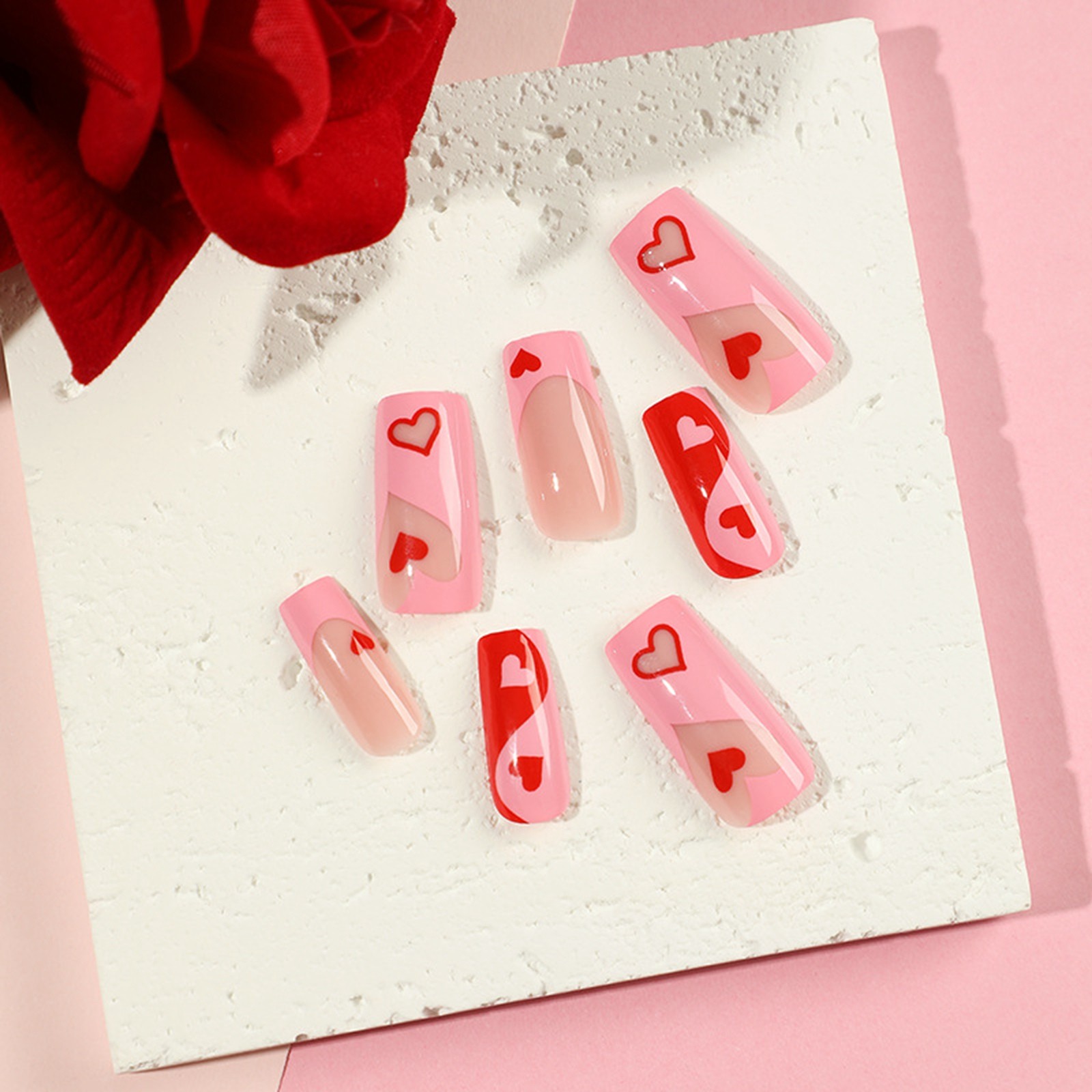 Coffin Shaped Nail Tips Half Cover Short Tips on Nails Short Short Coffin Nails Clear And Natural Stick on Acrylic Nails for Kids Half Cover Ballerina Nail Tips Clear Clear Nail Tips Coffin