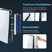 Cooling Fan for PS5 Quiet Cooler Fan with LED Light for PlayStation 5 Digital & Disc Edition Game Console-for PS5