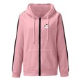 thumbnail image 2 of Gibobby Sudadera oversize mujer, Sudadera con capucha para mujer, estilo casual, con cierre, manga larga, para adolescentes, con capucha, con bolsillos(Rosa,CH), 2 of 4