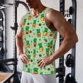 thumbnail image 5 of Gukieu St. Patrick's day Print Men's Quick Dry Fitness Vest, Round Neck Sleeveless Fitness Bodybuilding Top-Small, 5 of 7