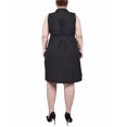thumbnail image 3 of NY Collection Plus Size Sleeveless Belted Shirtdress, 3 of 4