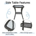 thumbnail image 5 of POCASSY 3 Piece Patio Set Outdoor Wicker Glider Rocking and Swivel Chairs with Side Table and Cushions - Patio Wicker Bistro Furniture Set, Brown Rattan & Gray Cushion, 5 of 9