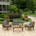 thumbnail image 4 of ARDEN Outdoor Loveseat Cushion Set, 48 x 24, Rain-Proof, Fade Resistant, Cushion Set for Couch, Bench, and Swing Black Aurora Damask, 4 of 8