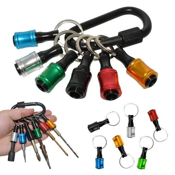 Bit Holder Set with Keychain, Easy Access and Organization for Your Drill Bits and Screwdriver Bits 1/4 inch
