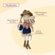 thumbnail image 3 of Mon Ami Clementine The Cowgirl Doll - 15 muñecos de peluche suaves y elegantes para usar como juguete o decoración de habitación para niños de todas las edades, 3 of 5