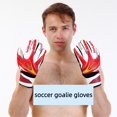 thumbnail image 2 of Guantes de portero de fútbol para adultos, manoplas de látex grueso, resistentes al desgaste, antideslizantes, para entrenamiento de fútbol Fivean unisex, 2 of 2