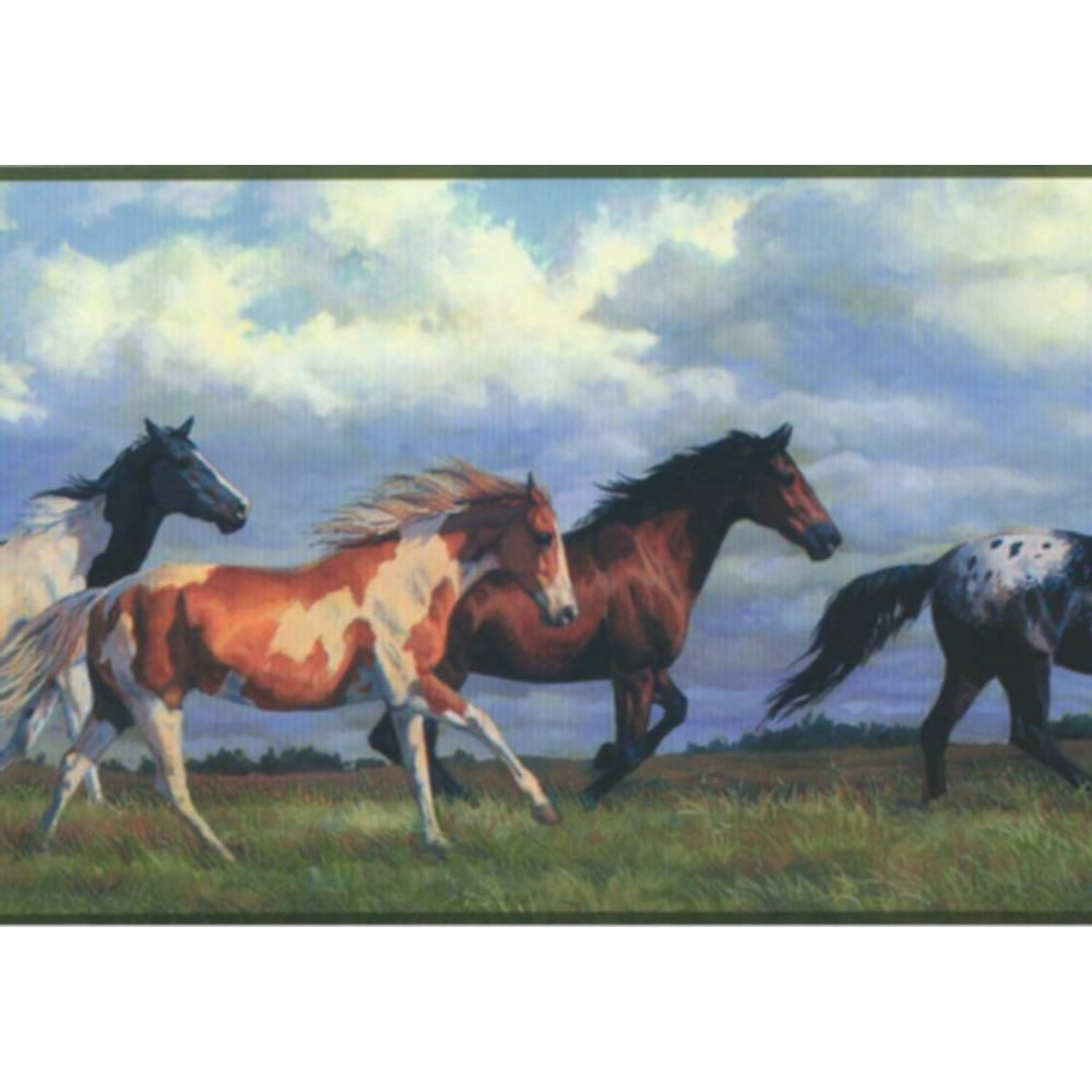 876807 Horses Wallpaper Border NV9448B - Walmart.com - Walmart.com