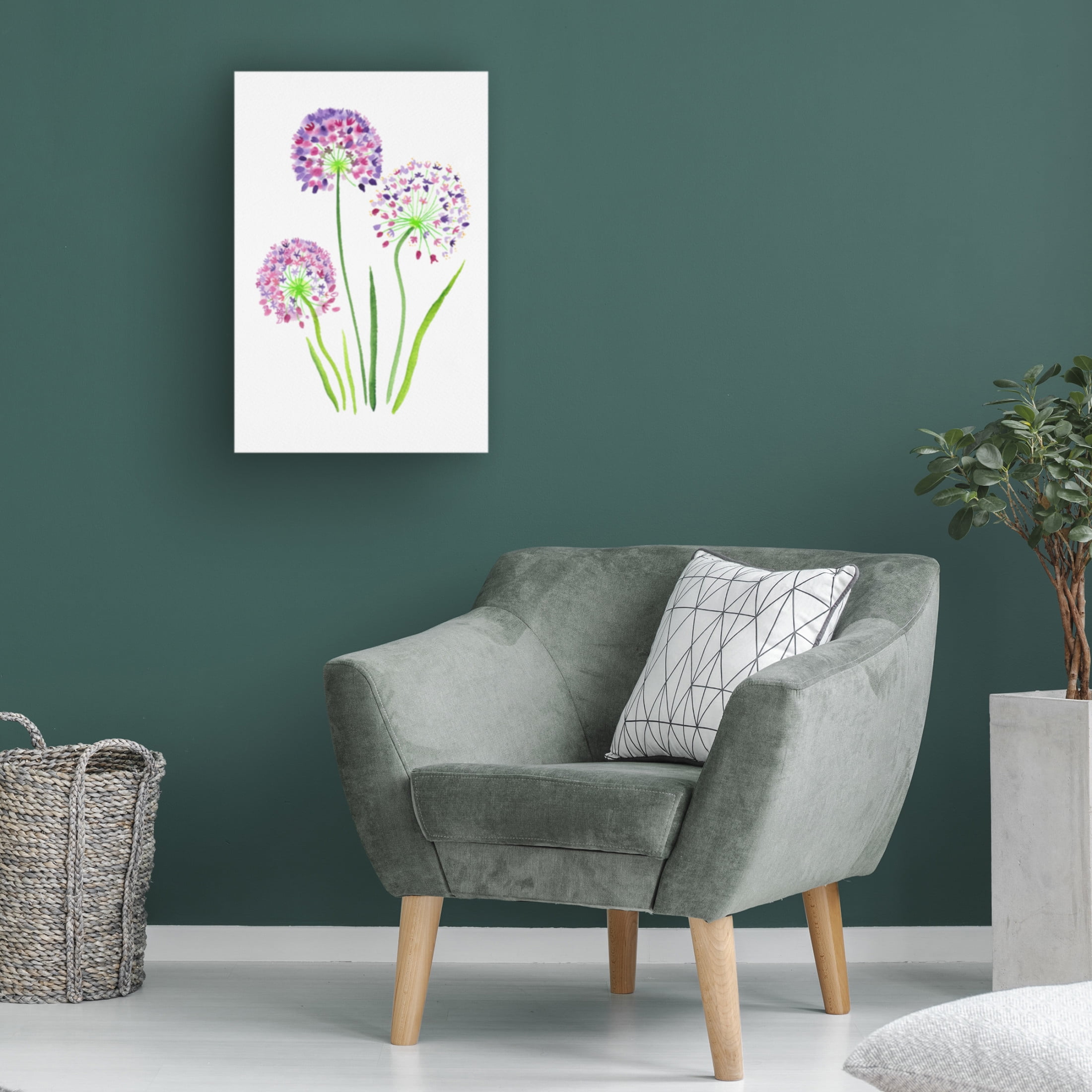 Trademark Fine Art Kata Botanical Giant onion or Allium giganteum Canvas Wall Art