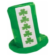 Adults St. Patrick's Day Irish Green Shamrocks Tall Hat Costume Accessory