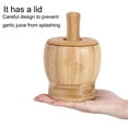 thumbnail image 5 of Clearance! XEOVHV Mortar and Pestle, 100% Natural Bamboo Spice Grinder, Decorative 4 inch Wooden Mortar and Pestle Set for Kitchen, 5 of 9