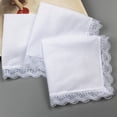 thumbnail image 2 of 2x 5 Piezas de Pañuelos Blancos para Mujer, Pañuelos , Pañuelos , BLESIY Pañuelo de encaje de algodón blanco, 2 of 8