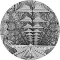 thumbnail image 1 of Ahgly Company Tapis Rond Lavable en Machine Intérieur Transitionnel Gris Argenté, 4 Pieds Rond, 1 of 7