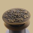 thumbnail image 7 of Renovators Supply Bathroom Sink Drain Antique Brass Pop Up Drain with Decorative Carving, 7 of 7