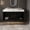 White+Black, variant on 39.4'' Wall Mounted Bathroom Vanity with Ceramic Sink, Floating Vanity with 2 Soft Close Drawers and Slate Top, for Bathroom, White and Black