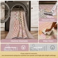 thumbnail image 2 of 9x12 Modern Geometric Purple and Pink Area Rug, Washable Low Pile Carpet with Non-Slip Backing, Stain-Resistant for Girls Bedroom, Living Room, 2 of 8