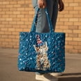 thumbnail image 5 of Ankishi American Flag Tote Bag Men Quilted Cat Vintage Casual Patriotic Fashion Large Shoulder Hobo Tote Bag for Shopping, 5 of 6