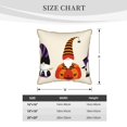 thumbnail image 4 of Haiem Halloween Gnomes1 Print Velvet Soft Solid Decorative Square Throw Pillow Covers Set with Elegant Piping Christmas Cushion Case for Sofa Bedroom Car-18"x18", 4 of 8