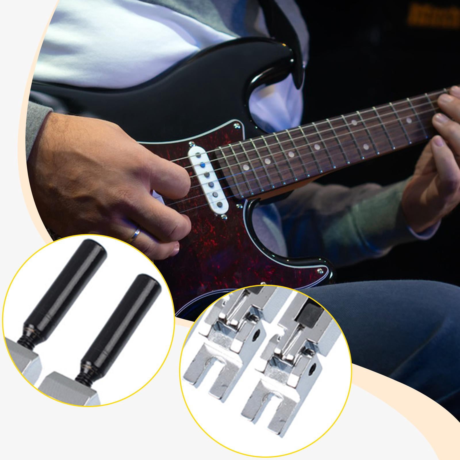 6 Pieces Guitar Bridge Saddles Electric Guitar Parts Metal Construction for DIY Projects and Repairs