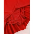 thumbnail image 6 of TiaoBug Kids Girls Rhinestone Figure Ice Roller Skating Dress with Hair Band Gymnastics Skirted Leotard Red 6, 6 of 7