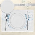 thumbnail image 3 of Ambesonne Swallowtail Butterfly Place Mats Set of 4, Curls Dots, Standard Size, Blue Turquoise Orange, 3 of 6
