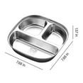 thumbnail image 3 of 100Fens Stainless Steel Divided Kids Plates,Indestructible Dinner Plates For Kids,Cute Shape Divided Plates For Picky Eaters,Lunch,Camping, 3 of 6