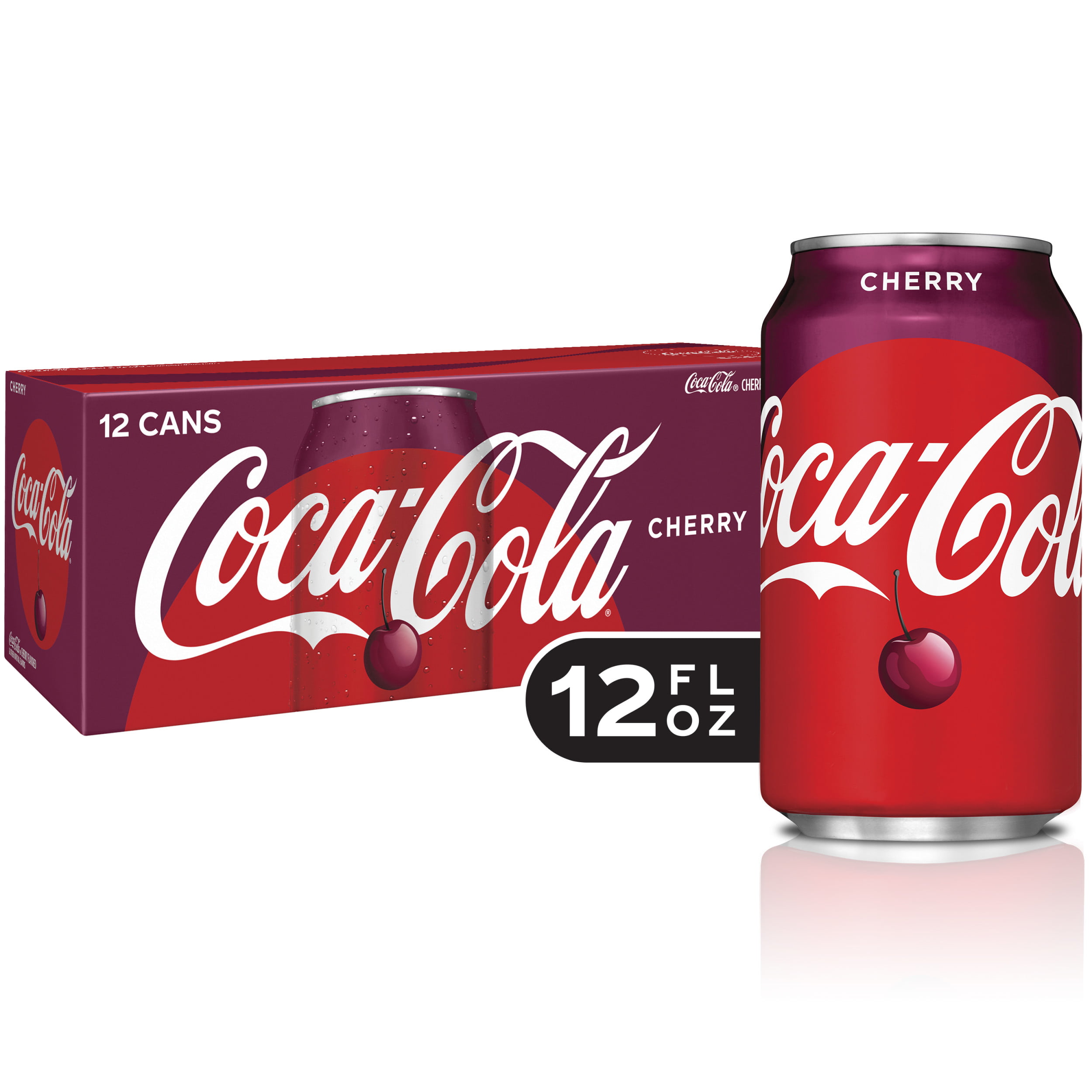 Coca Cola Cherry Soda Soft Drink 12 Fl Oz 12 Pack Walmart